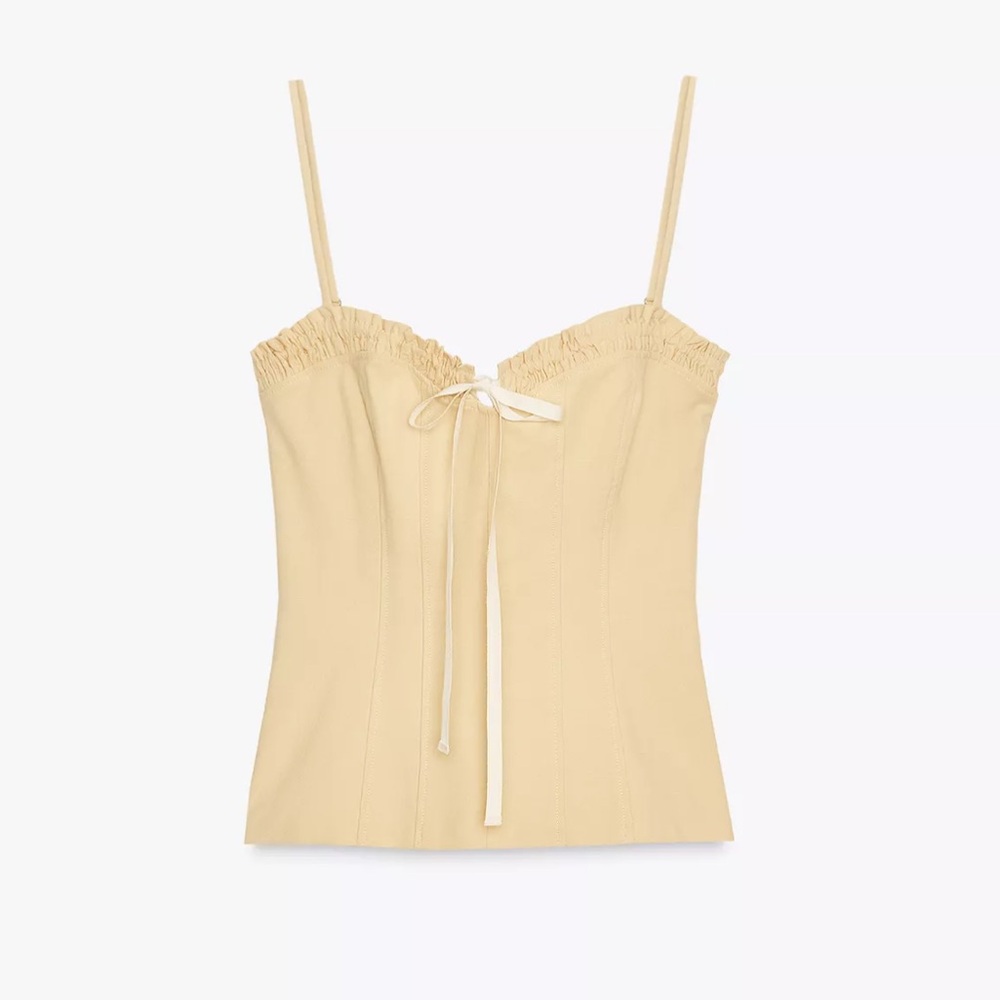 ZARA Bow Tie Bustier Top